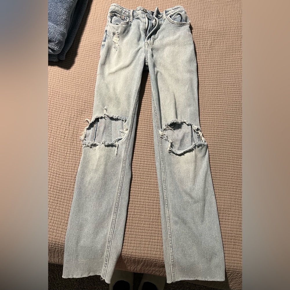 Hollister, 90s straight high rise jeans. Size 0 regular!